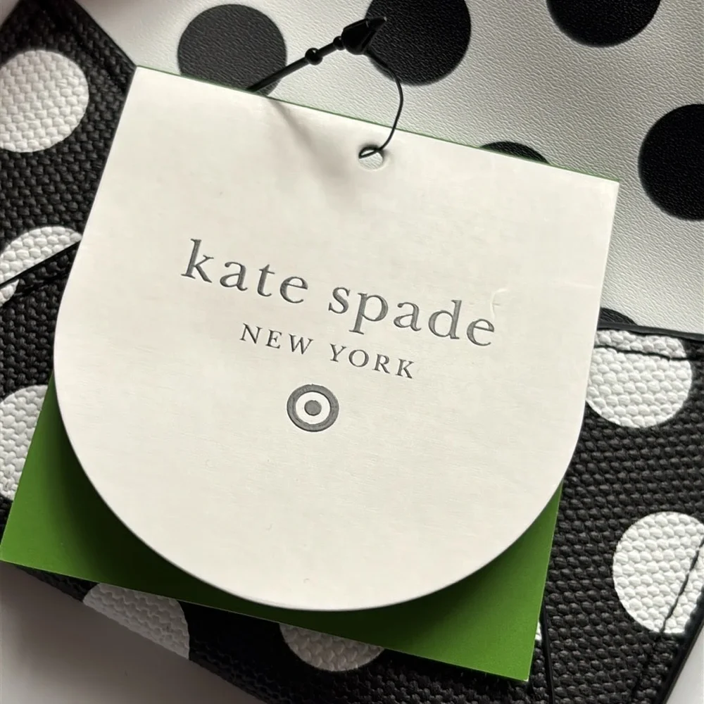 Kate Spade LIMITED EDITION Black and White Polka Dot Envelope Card Case